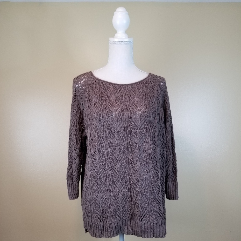 St. John's Bay brown knit sweater tunic x-large